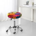 thumbnail image 4 of Uemuo Brightly Colored Cupcakes Pattern Round Bar Stool Seat Covers Washable Stool Cushion Slipcover Elastic Bar Chair Covers-, 4 of 7