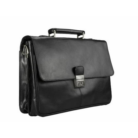 Visconti 18074 Classic Large Mens Leather Briefcase / Laptop Bag Business