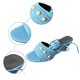thumbnail image 5 of Bmisegm Women's Summer Fashion Fish Mouth Open Toe Slope Heel Strappy Sandals Denim Casual Comfortable Sandals Sandals Women Summer Sky Blue 8.5, 5 of 9