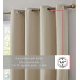 thumbnail image 2 of THD Virginia 100% Blackout Grommet Total Privacy Curtain Panels - Window Curtains for Living Room Bedroom - Set of 2 (Beige, 52 W x 63 L), 2 of 6