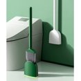 thumbnail image 5 of Escobilla de baño de silicona con soporte, 2 uds., nueva varita para inodoro de pared sin goteo, mango largo antideslizante, cerdas de silicona suaves, inodoro limpio, montaje en pared, 5 of 5