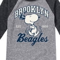 thumbnail image 3 of Peanuts - Brooklyn Beagles - Toddler & Youth Raglan Graphic T-Shirt, 3 of 6