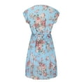 thumbnail image 5 of Womens Dresses Summer Women's Ruffle Short-sleeved V-neck Digital Print Dress, 5 of 6