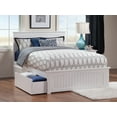 thumbnail image 3 of AFI Nantucket Platform Bed with Matching Footboard and Turbo Charger with Urban Bed Drawers-Color:White,Size:Queen, 3 of 6