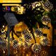 thumbnail image 3 of Muyoka Bola de luz solar marroquí Cadena de luces LED Luces de hadas 7M Golden Hollow Flexible Twinkle Light 8 Modos de iluminación Muyoka Hogar, 3 of 7