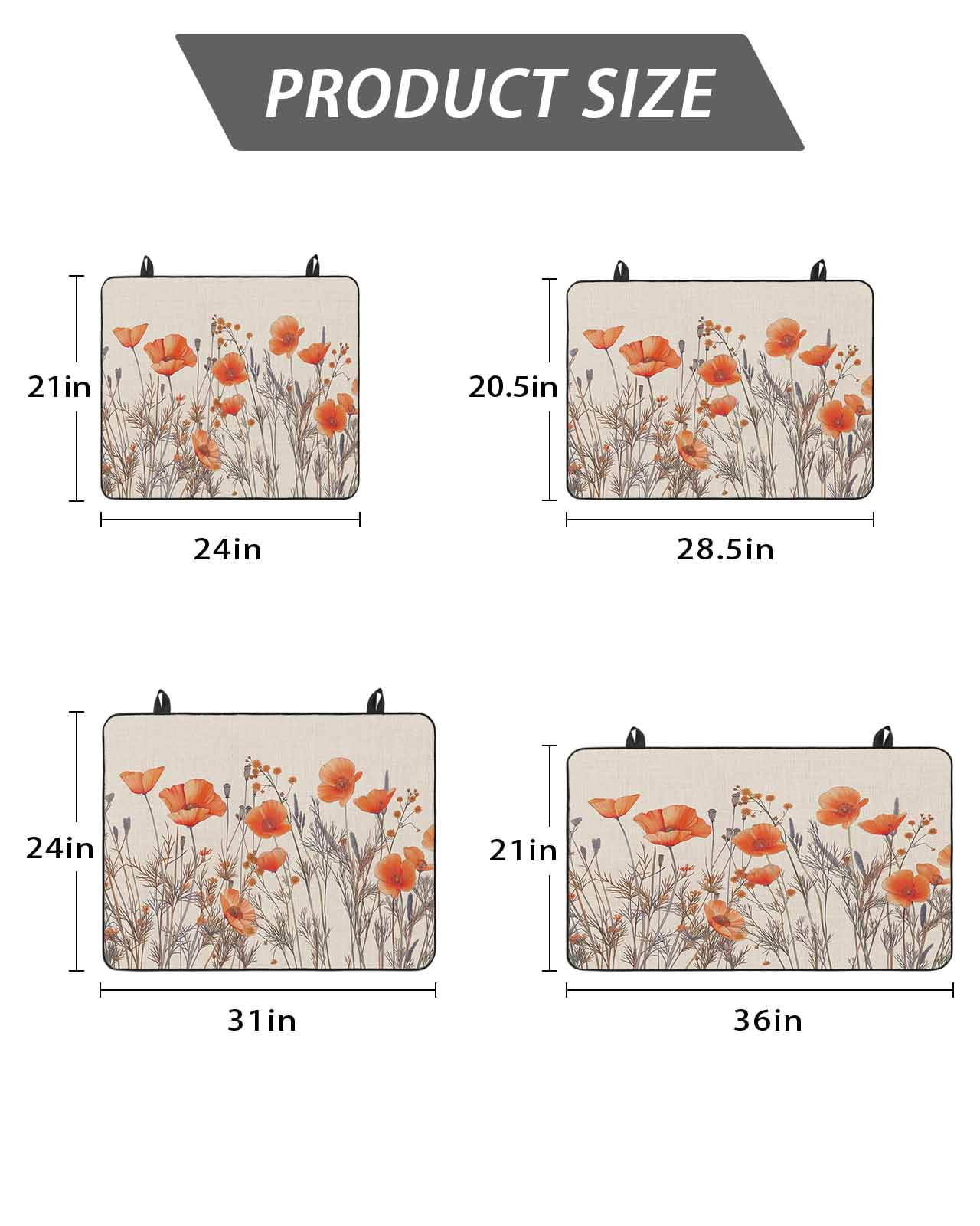 Stove Top Covers for Electric Stove, Orange Spring Floral Glass Stovetop Cover Protector, Watercolor Farmhouse Botanical Induction Cooktop Protector Oven Mat for Kitchen Countertop 24"x21"