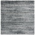 thumbnail image 4 of SAFAVIEH Hudson Shag Jaden Striped Area Rug, Dark Grey/Ivory, 7' x 7' Round, 4 of 7