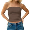 thumbnail image 3 of Horkkom Strapless Tops for Women Summer Backless Solid Color Tube Tops Going Out Bandeau Tops M, Gifts for Women, 3 of 10