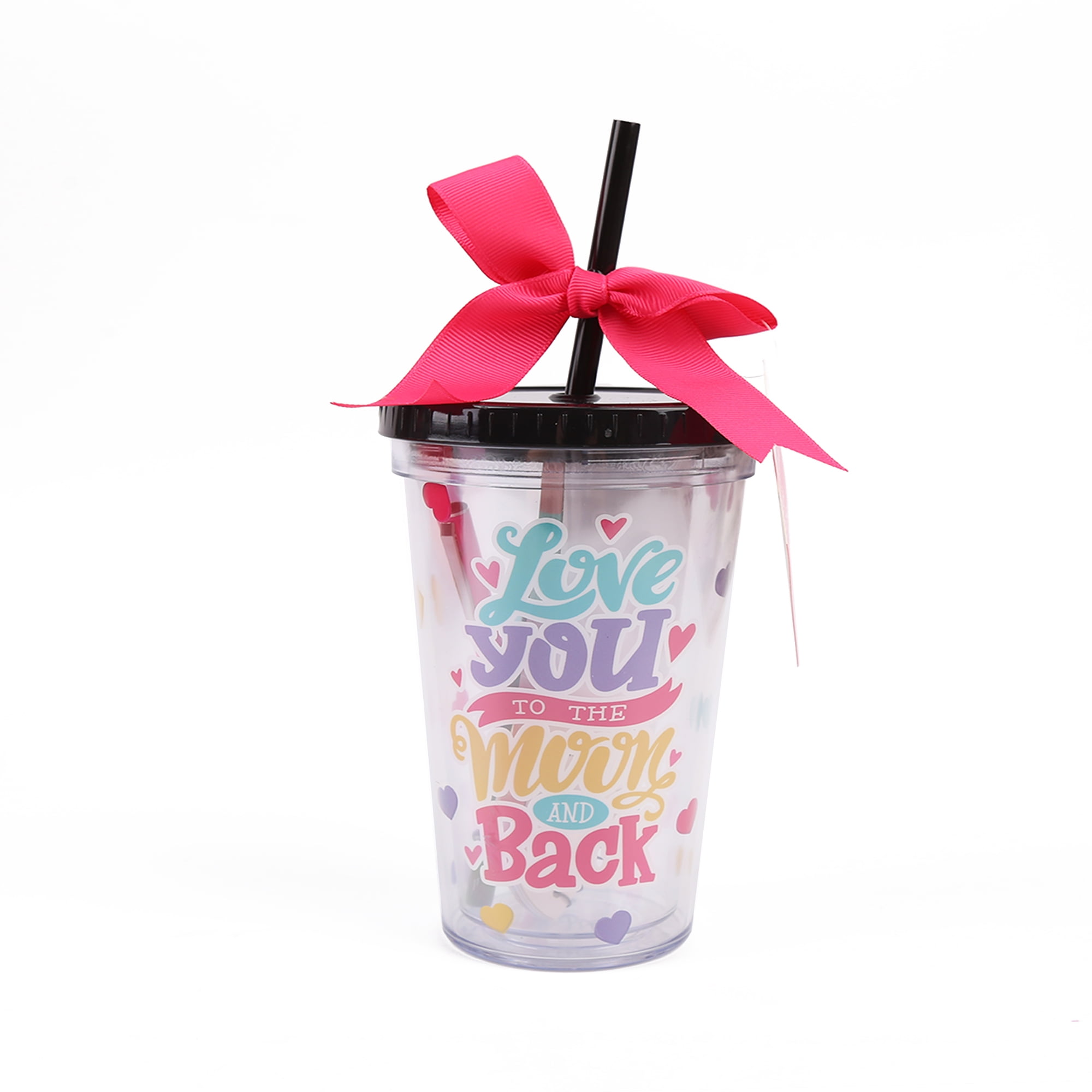 WAY TO CELEBRATE! Way To Celebrate Valentine's Day Tumbler Gift Set, Love You to the Moon and Back