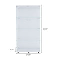 thumbnail image 3 of Lighted Two Door Glass Cabinet Glass Display Cabinet with 4 Shelves, White, 3 of 5