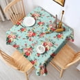 thumbnail image 2 of Pioneer Flower Floral Print Pattern Square Tablecloth,Waterproof Square Table Cover,Wipeable Spillproof Washable Table Cover for Home Kitchen Party Decor 42"X42"(107x107cm), 2 of 6