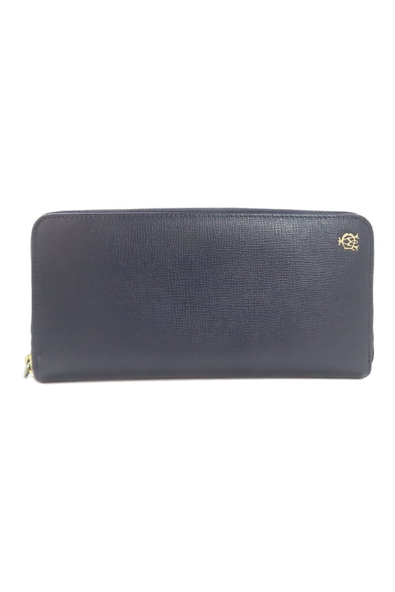 Pre-Owned Dunhill Logo Leather Long Wallet for Men
