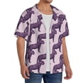 thumbnail image 3 of Disketp Men's Hawaiian Leopard Print Print Shirts Button Down Holiday Beach Shirts-Large, 3 of 5