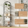 thumbnail image 2 of BeesClover 5-Tier Industrial Open Bookcase, Metal Frame Shelving Unit for Storage Organisation, 2 of 8