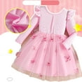 thumbnail image 4 of YUSIM Toddler Girls Tutu Dresses- Casual Long Sleeve Mesh Cute Princess Dress Pink Size 3 T, 4 of 8