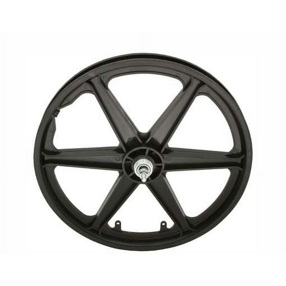 20" Plastic 6-Spoke Free Wheel Black Bicycle wheel, bike wheel, Lowrider bike wheel, lowrider bicycle wheel, bmx