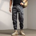 thumbnail image 1 of MYG Mens Loose Cargo Pants with Multiple Pockets Straight Trousers Outdoor Overalls, 1 of 6