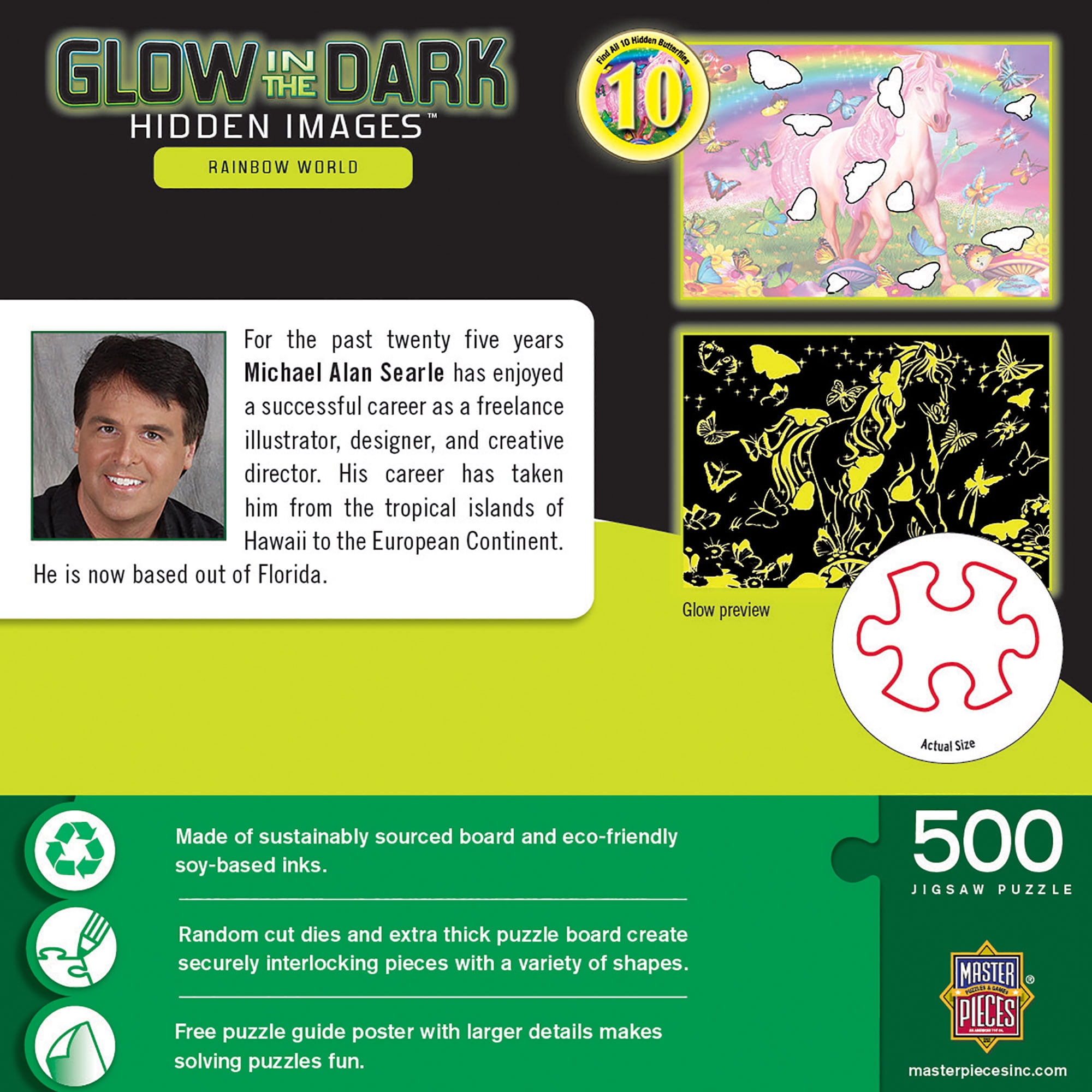 Glow in the Dark - Rainbow World 500 Piece Puzzle