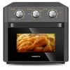 10-in-1 Air Fryer Toaster Oven Combo, 20QT Large Capacity Toaster Oven, Digital LED Screen 360° Convection Oven with Rotisserie and Dehydrator, 1800W