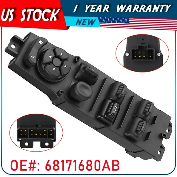 For 02-10 Dodge Ram 1500 2500 3500 Door Window Switch Panel Driver Side Control