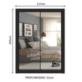 thumbnail image 3 of Ropero Madesa Dallas Plus 2 Puertas Con Espejo Negro, 3 of 5