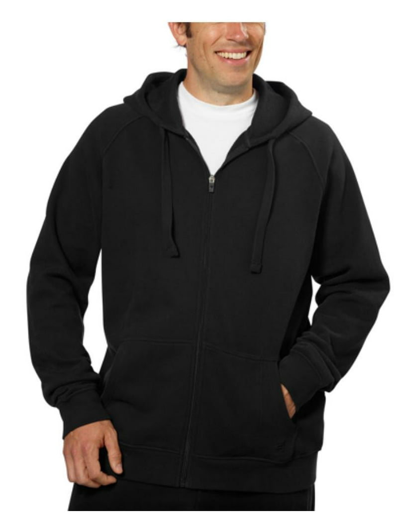 Fila Full Zip Hooded Soft Fleece Sweatshirt with Media Pocket (Black, Large) - Walmart.com