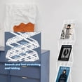 thumbnail image 3 of XIDIHF Foldable Magazine Rack, Floor Standing 4-Tier Literature Display Stand with Carrying Bag for Brochures, Catalogs, Magazines, for Office, Trade Shows, Exhibitions, White, 3 of 7