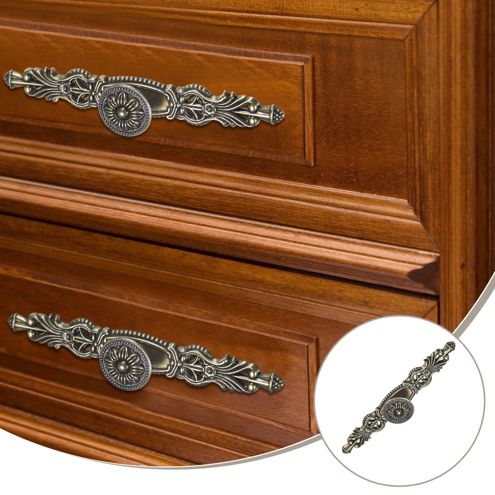 Uxcell 6-Pack Oil Rubbed Bronze Cabinet Knobs, 6.5" Long Rustic Zinc Alloy Bronze Knobs Handles [Bronze]