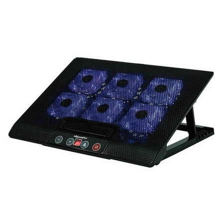 ADJUSTABLE PORTABLE LAPTOP COOLING 6 SPEED FANS STAND WITH 2 USB AND CONTROL BLUE LED LIGHT ADJUSTABLE HEIGHT