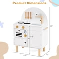 thumbnail image 3 of Costway Play Kitchen for Kids with Stoves Faucet Sink Microwave Oven Cooking Accessories White, 3 of 10