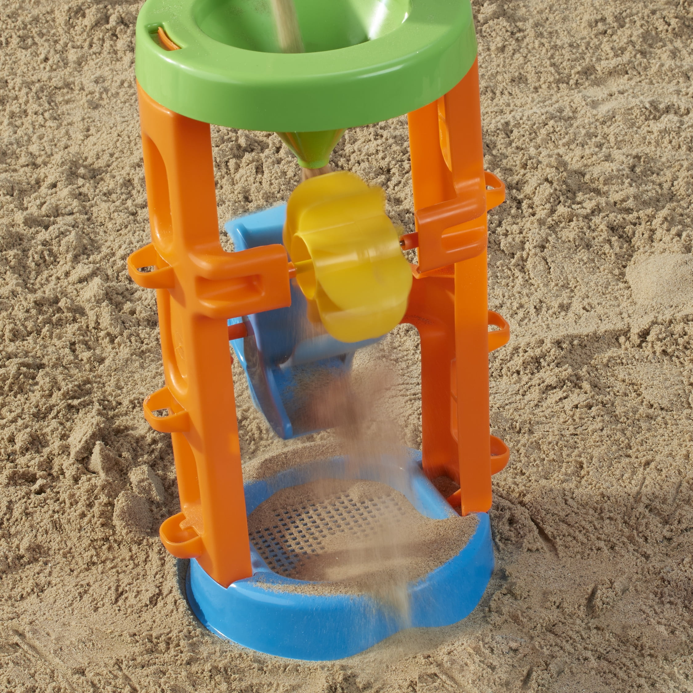 Play Day Kids Sand Water Wheel Tower with Shovel Rake Beach Sand Water Toy Walmart