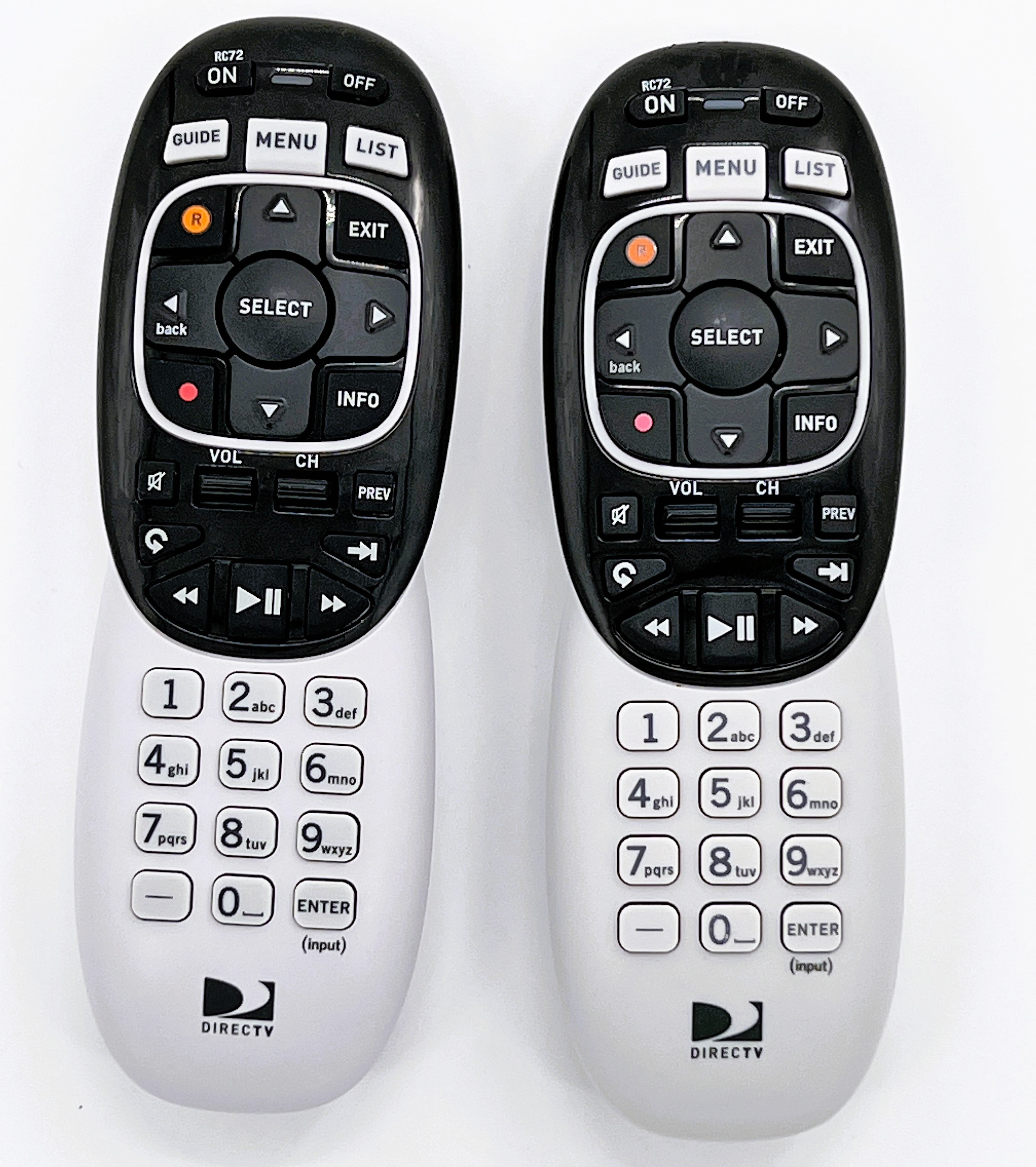 (2 Pack) Replacement DirecTV RC72 IR RF Remote Control For DirecTV Boxes