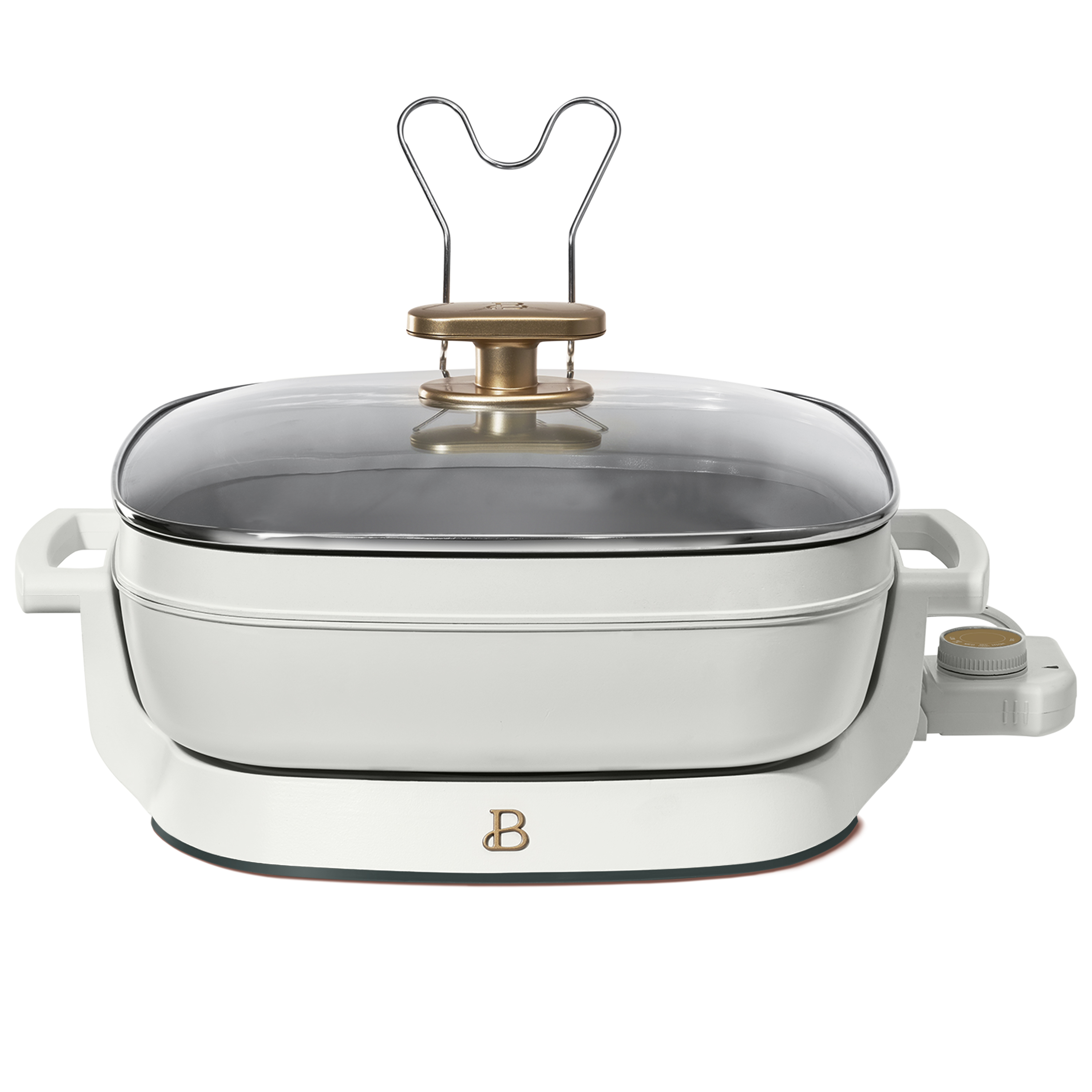 Beautiful 5-in-1 Electric Skillet with Glass Lid, White photo 1