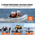 thumbnail image 2 of KFFKFF 6-Person Sport Inflatable Dinghy Boat Tender Fishing Boat with Wood Floor, 2 of 9