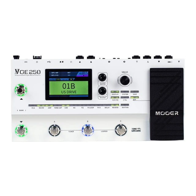 Procesador multiefectos MOOER GE250 con FX Loop, captura de tonos
