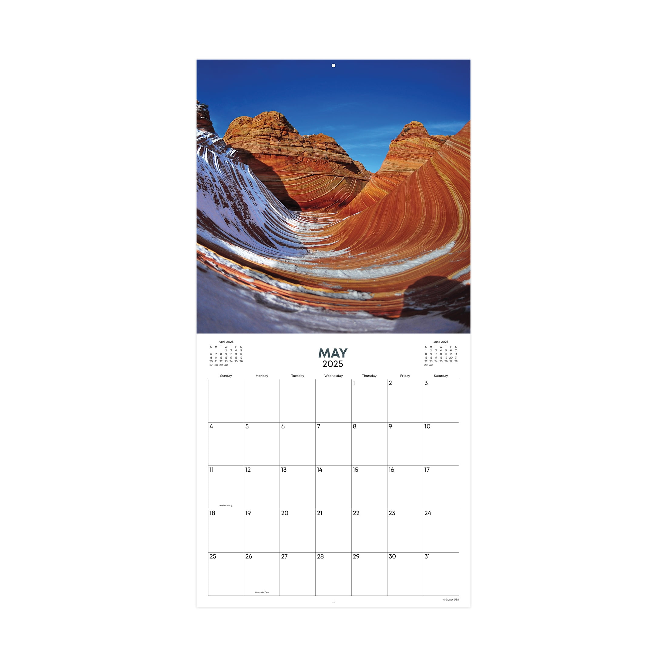 2025 Hanging Wall Calendar, Natural Wonders, 12x12 by Blue Sky