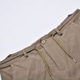 thumbnail image 6 of HCNTES Men's Linen Cargo Shorts Summer Casual Elastic Waist Drawstring Beach Shorts with Pocket Lightweight(Khaki,3XL), 6 of 8