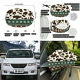 thumbnail image 6 of Yuyamidu Aztec Car Hood Cover Brown Cow Print Side Mirror Covers for Cars Sedans 1 Car Front Hood Cover Protector 2 Auto Side View Mirror Covers Fashion Car Exterior Accessory, 6 of 7