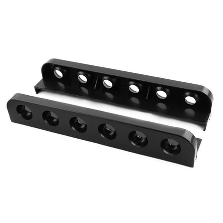 Black Mounting Pole - Plastic 6 Cue Rod Stand Billiard Pole Holder Wall Mount Rack Set Black