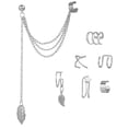 thumbnail image 2 of Up to 65% Off No Pierced Ear Clip Set 7 Piece Set Creative Alloy Earring Set Necklace Rings Earring Jewelry on Clearance, 2 of 2