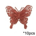 thumbnail image 2 of 10 Pack Sparkling Butterfly Ornaments for Christmas Tree Decor, Holiday Party and Wedding Decorations, Butterfly Themed Ornaments for Home and Festive Decor, 2 of 7
