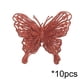 thumbnail image 2 of Paquete de 10 adornos de mariposas brillantes para árbol de Navidad, guirnaldas, decoraciones de boda, coronas, cajas de regalo y decoraciones para fiestas., 2 of 6