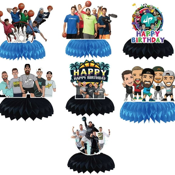 Dude Perfect Honeycomb Centerpieces Table Toppers Decorations for Birthday Party Decor Supplies