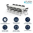 thumbnail image 3 of Flash Furniture 8' Plastic Bi-Fold Training Table Set with 10 Folding Chairs, White, 3 of 13