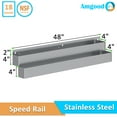 thumbnail image 3 of AmGood 48 in. Double Tier Stainless Steel Speed Rail Rack for Commercial Bars, NSF, 3 of 6