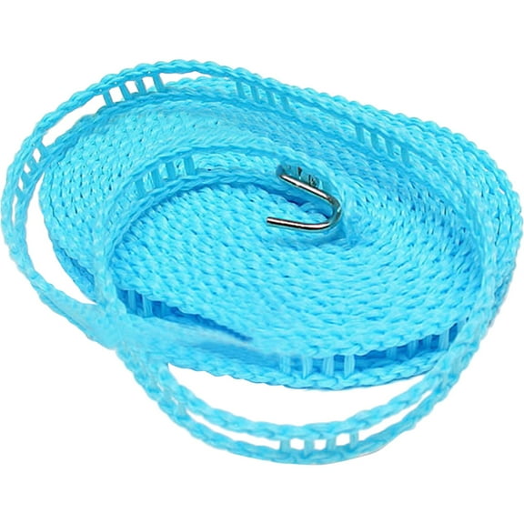QIFULL Sky Blue Nylon Clothesline Rope for Outdoor Windproof Clothes Drying