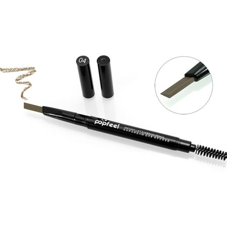 Natural Eye Kit 2in1 Rotating Eyebrow Pencil Double Tips Waterproof Long Lasting 24 Hours Natural Pigment Brown Eyebrow Kit ()