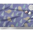 thumbnail image 2 of Soimoi Purple Velvet Fabric Bear & Tree Christmas Print Fabric by the Yard 58 Inch Wide, 2 of 3
