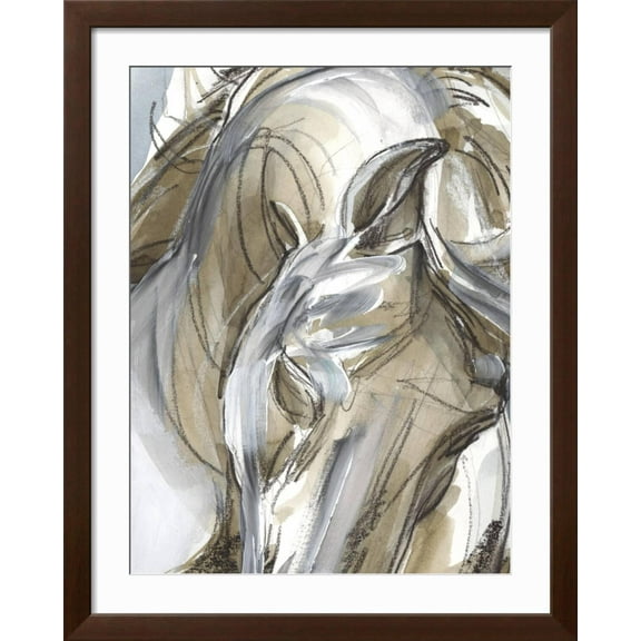 Art.com Horse Abstraction I Art Print, Brown Frame Wall Art, 32" x 40"