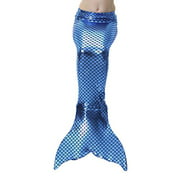 Quesera Womens Mermaid Tail Costume for Swimming Cospaly Outfit Without Monofin, Dusty Blue, S